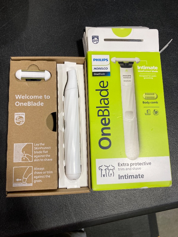Photo 1 of Philips Norelco OneBlade Intimate, Designed for Pubic Grooming, Trim & Shave with Extra Skin Protection, Waterproof, Model QP1924/70