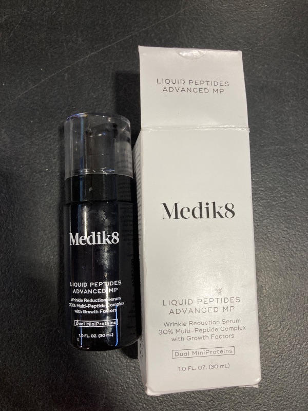 Photo 1 of Medik8 Liquid Peptides Advanced MP - Peptide Serum - Face Serum for Wrinkle Reduction - Hydrating and Supports Collagen, Hyaluronic Acid - 1 oz