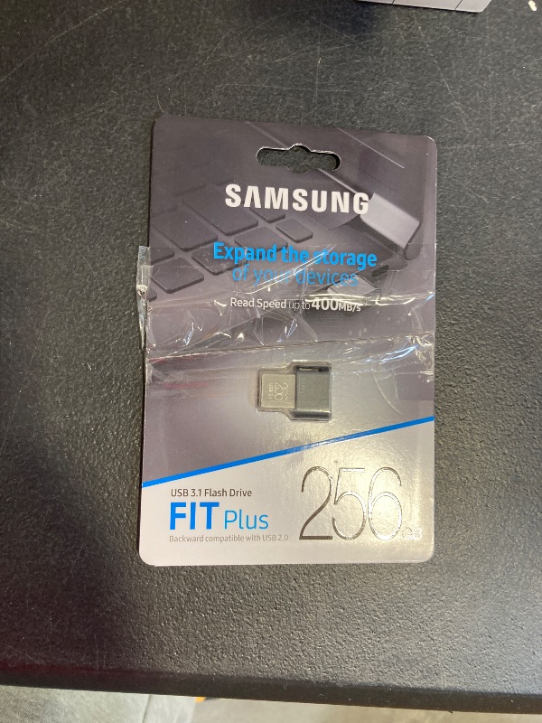 Photo 1 of SAMSUNG MUF-256AB/AM FIT Plus 256GB - 300MB/s USB 3.1 Flash Drive, Gunmetal Gray