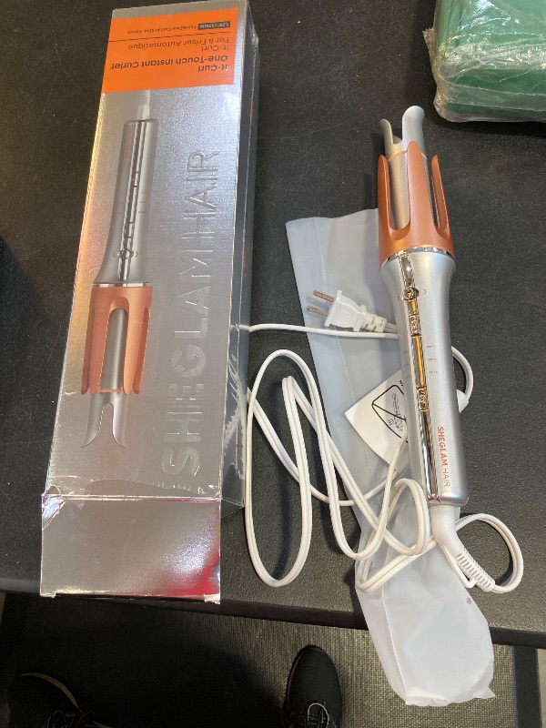 Photo 1 of SHEGLAM Automatic Curling Iron 1 1/4 inch with 3 Temperatures Fast Heating, 2-Way Rotation, Anti-Scald, Anti-Tangle Rotating, Automatic Shut-Off for Hair Styling