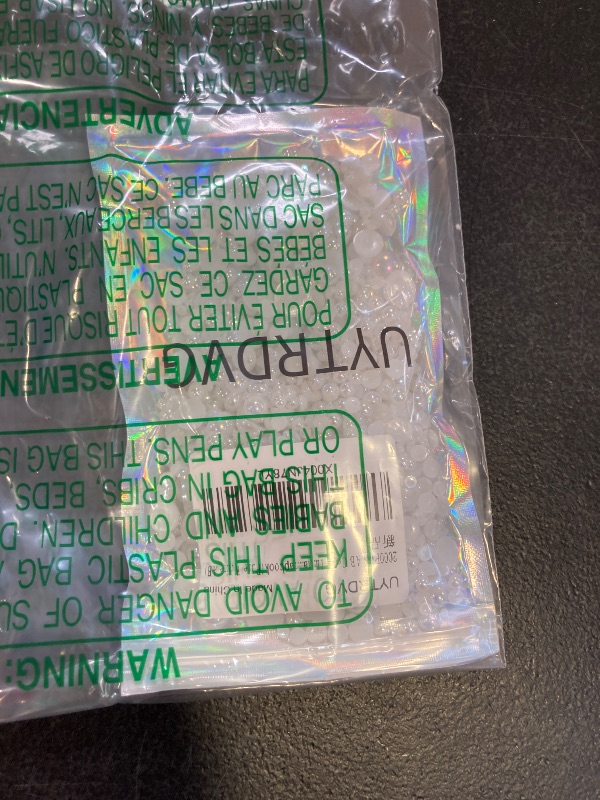 Photo 1 of 2000PCS AB Color Imitation Half Round Pearls Bead Loose Beads Gems, Mixed Sizes 2/3/4/5/6/8/10mm Flatback Pearls for Crafts Jewelry Nail Art Decoration Shoes Clothes Scrapbook(Pure White AB)