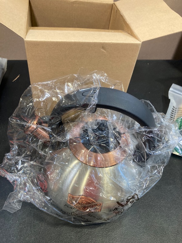 Photo 1 of 3.1 Quart Teal Whistling Tea Kettle for Stove Top, Food Grade Stainless Steel