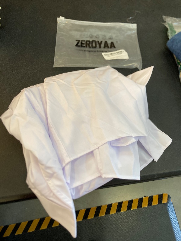 Photo 1 of ZEROYAA Men's Regular Fit Dress Shirt Solid Wrinkle-Free Long Sleeve Casual Business Button Up Shirts with Pocket ZSSCL05-White 2X-Large