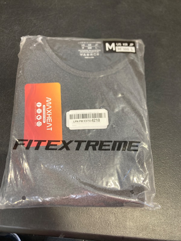 Photo 1 of FITEXTREME MAXHEAT Mens Thermal Underwear Long Johns Set with Fleece Lined Fly Dark Grey M