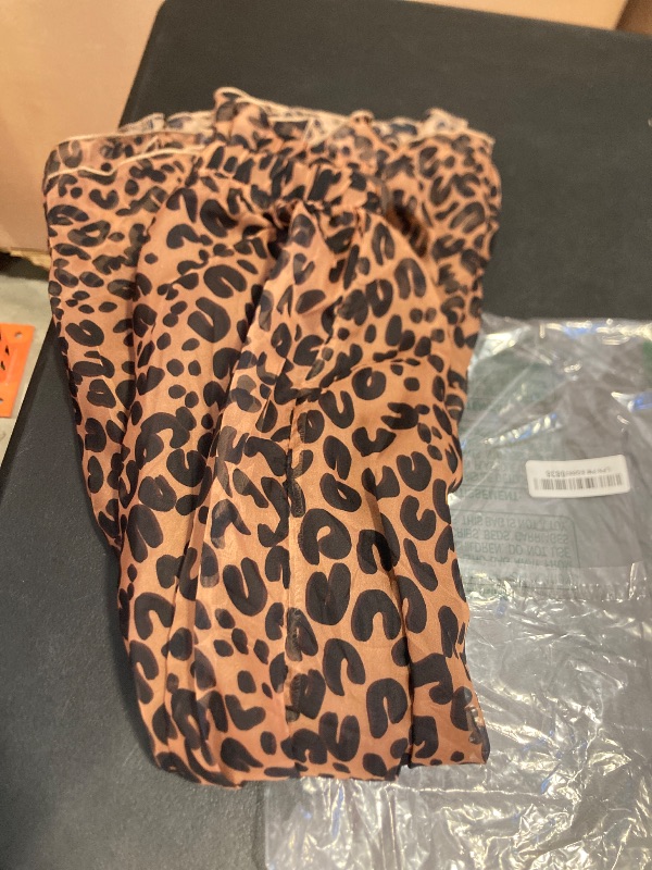 Photo 1 of ZAKIA Women's Casual Flowy Chiffon Maxi Leopard Skirt Long Pleated Animal Cheetah Print Skirts (Brown,X-Large)