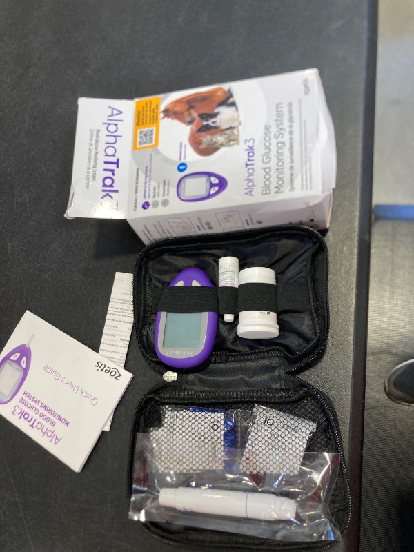 Photo 1 of AlphaTrak 3, 8 Piece Pet Blood Glucose Monitoring Kit for Diabetic Cats, Dogs, and Horses All-in-One Solution for in-Clinic Or at Home, with Digital Results