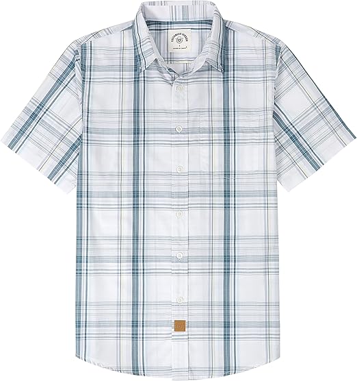 Photo 1 of Dubinik® Mens Short Sleeve Button Down Shirts Soft Breathable Summer Vintage Regular Fit Lightweight Men's Casual Shirt
 2XL