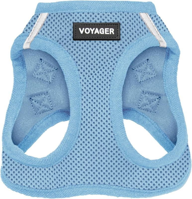 Photo 1 of Best Pet Supplies - All Weather Mesh, Reflective, No Pull Harness for Small, Medium Dogs, Cats - Secure with Hook & Loop Fastener, Buckle, Double D-Rings - Baby Blue SMALL