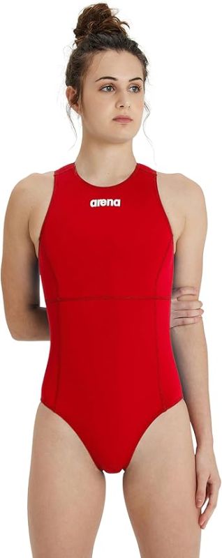 Photo 1 of ARENA Women's Team Solid Polo One Piece Swimsuit Water Sports Bathing Suit
SIZE 32