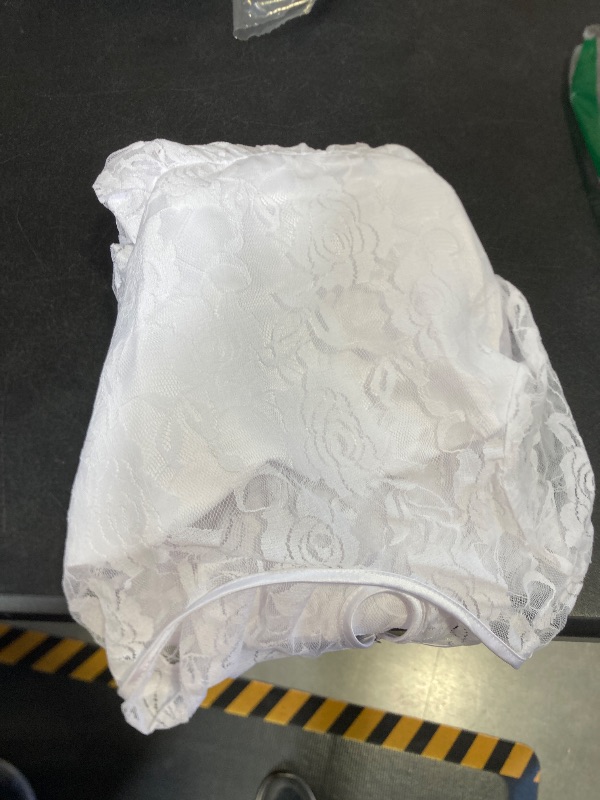 Photo 1 of Abaowedding Fancy Ivory White Lace Flower Girl Dress Boho Rustic First Communion Gowns(Size 12,White)