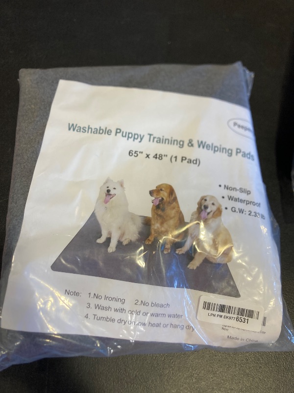Photo 1 of peepeego washable puppy training & welping pads 65'' x 48'' 1 pad