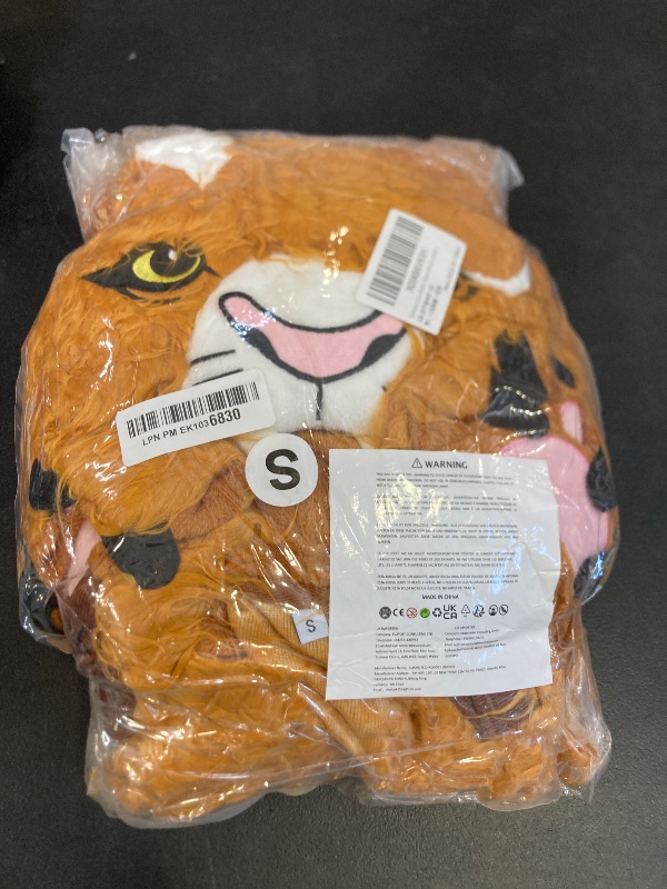 Photo 1 of YuDanae Lion Costume Adult Animal Onepiece Unisex Lion Pajamas Halloween Party Onesie Cosplay Jumpsuit for Men Women (BrownYellow, Small)