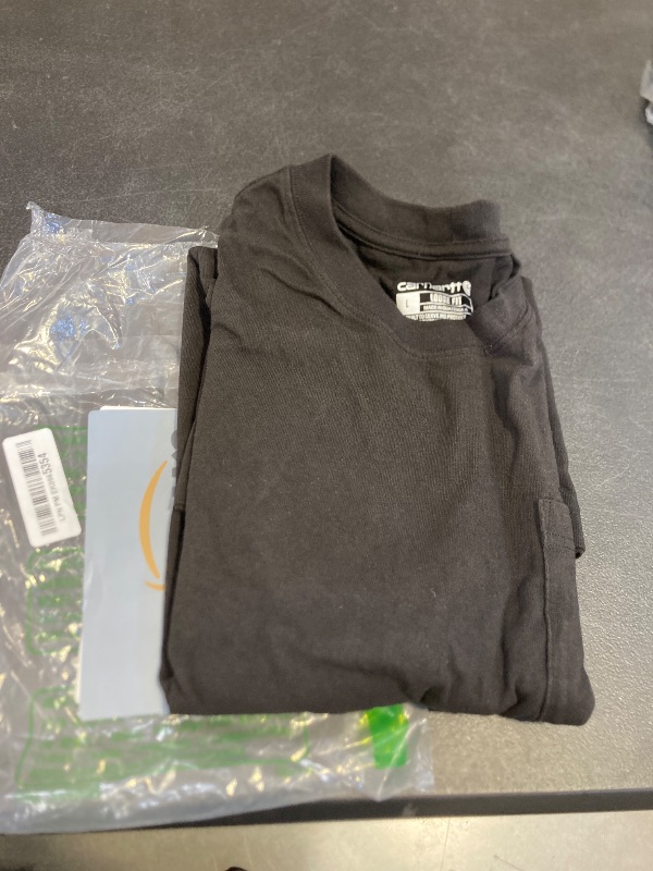 Photo 1 of Carhartt Mens Loose Fit Heavyweight Short-Sleeve Pocket T-Shirt Work Utility t Shirts, Black, large  US