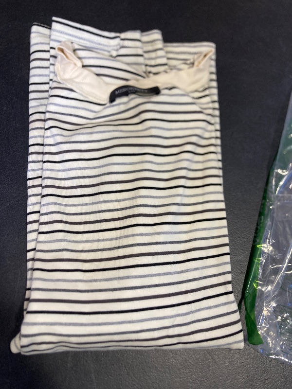 Photo 1 of MEROKEETY Women's Summer Short Sleeve Shirt Casual Colourful Striped Crewneck Loose Tops Blouse, Grey, XX-Large
