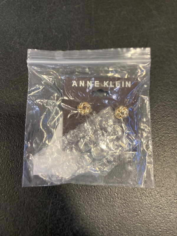 Photo 1 of Anne Klein Women's Pierced Earrings Knot Stud, Gold, One Size
