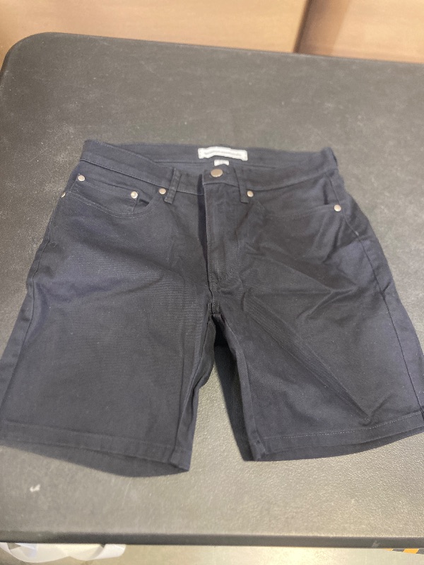 Photo 1 of Amazon Essentials Men's Slim-Fit 7" Inseam Stretch 5-Pocket Short, Black, 29