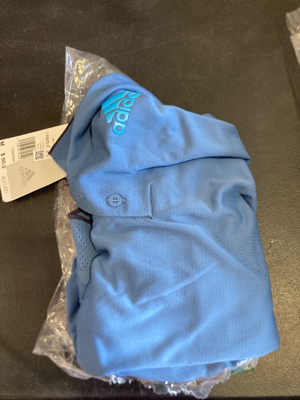 Photo 1 of adidas Men's Tennis Freelift Polo Shirt, Altered Blue, Medium