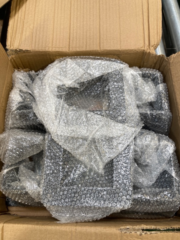 Photo 1 of 6 PCS Metal 4×4 Post Base Post Base Brackets,Inner Size 3.5"x3.5" Heavy Duty Powder-Coated Post Anchor Matte Black Wood Post Brackets (Black 6pcs)