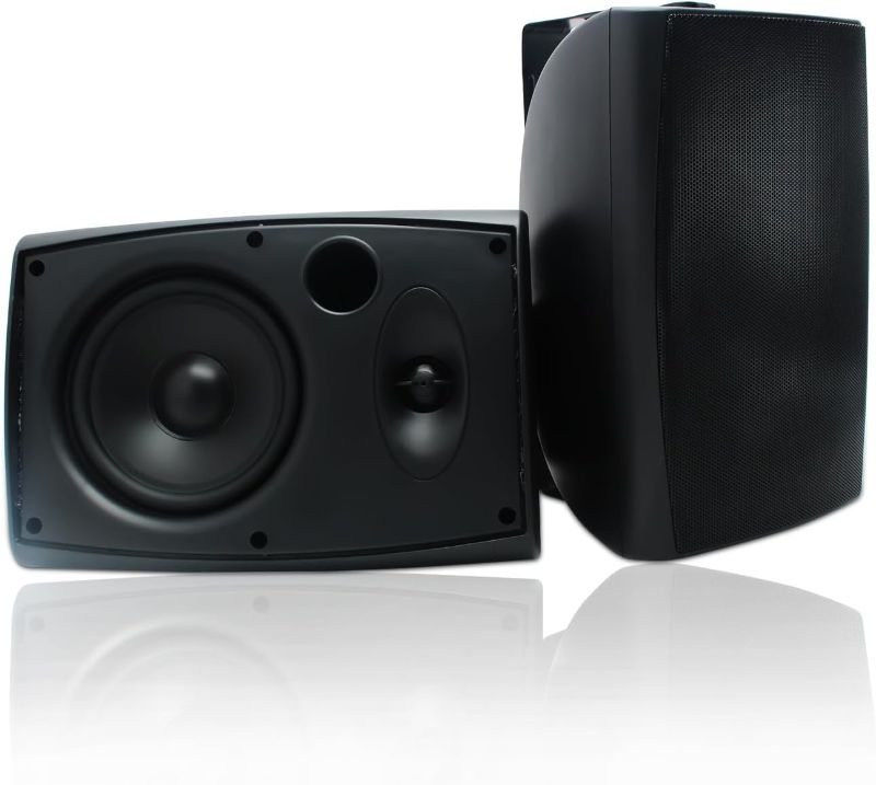 Photo 1 of Herdio 6.5 Inches Indoor Outdoor Bluetooth Speakers Waterproof Wired 400 Watts with Powerful Bass,2 Way Wall Mount Speakers All-Weather Durability for Patio Home Deck Porch Backyard(Pair,Black)
