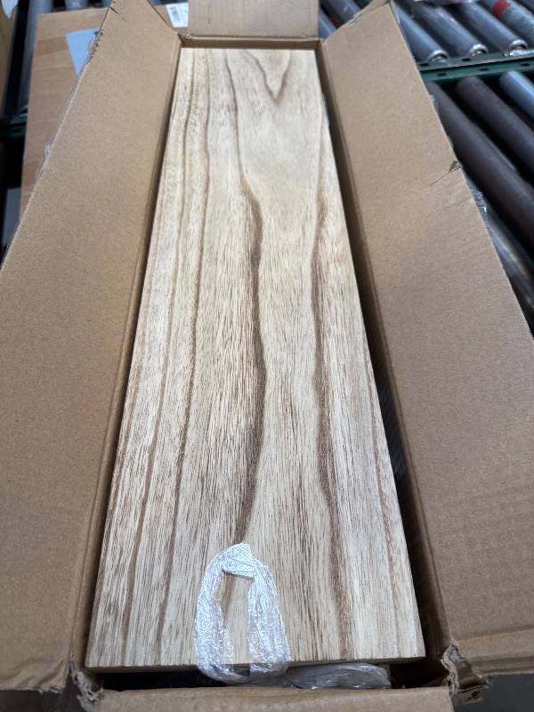 Photo 1 of 24 Inch Floating Shelves for Wall Rustic Light Wood Wall Shelves for Bedroom Set of 4
