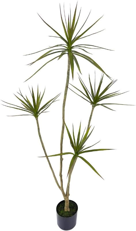 Photo 1 of Artificial Dracaena marginata,5ft Tall Fake Plants Artificial Dracaena marginata Plants for Indoor, Fake Trees for Office Home Living Room Floor Patio Greening Porch Decor
