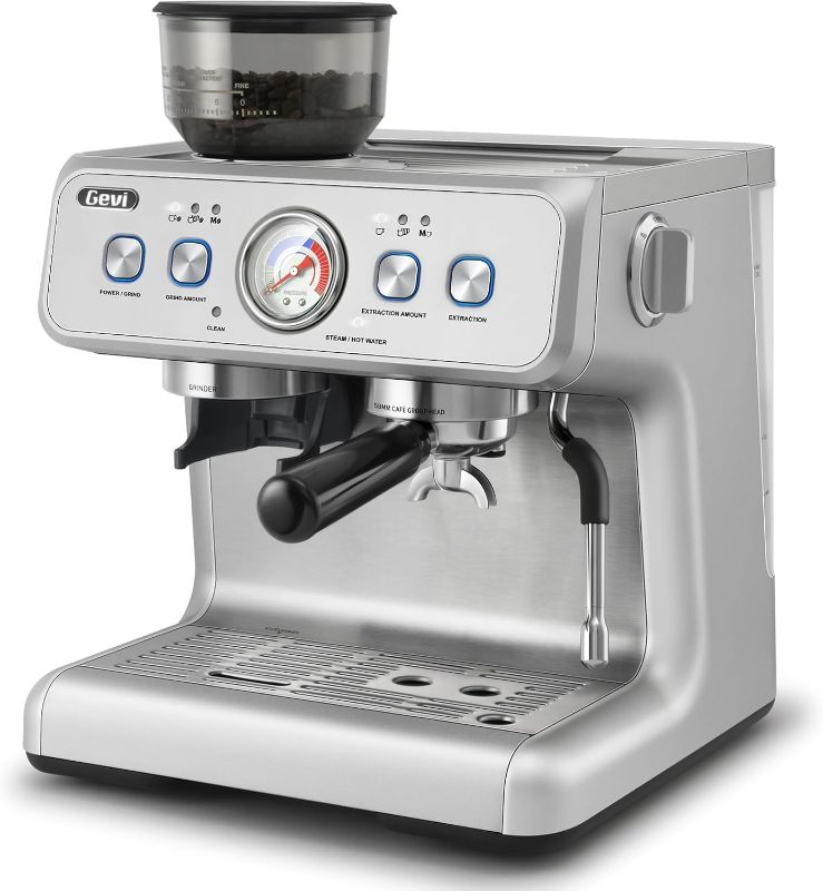 Photo 1 of Gevi Espresso Machine EzBru 2000 Dual Boiler Full Stainless Steel Housing
