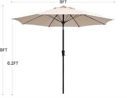 Photo 1 of Outdoor Patio Market Umbrella Taupe 9FT 