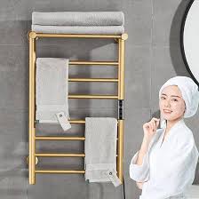 Photo 1 of Electric Heated Towel Rack Gold