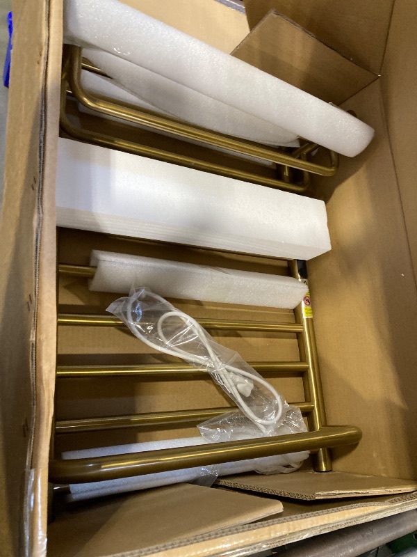 Photo 1 of Electric Heated Towel Rack Gold
