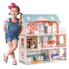 Photo 1 of Robud Lady Wooden Dollhouse,3 Story with Balcony