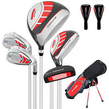 Photo 1 of XDriveMax 6 Pieces Kids Golf Club Set, Junior Golf Club Set Ages 9-12 Includes Stand Bag, 1# Drive, 5# Hybrid, 6/7#, 9/P# Irons and Putter Right Hand for Boys Girls