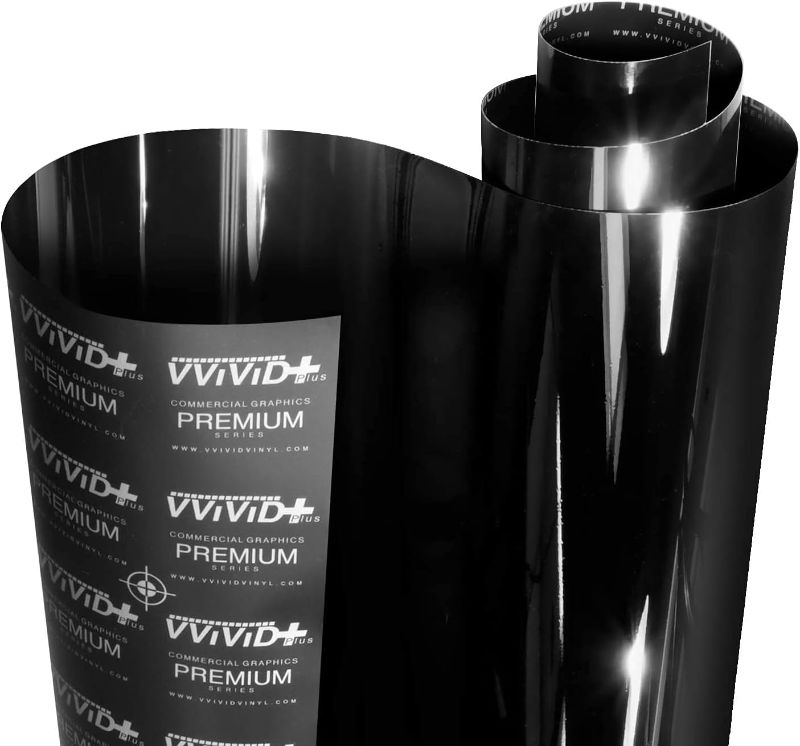 Photo 1 of Ultra Gloss Premium Vinyl Car Wrap Film (6ft x 5ft, Gloss Piano Black)