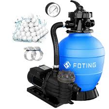 Photo 1 of FOTING 2025 Upgraded Sand Filter Pump for Above Ground Pool with Timer, 12in, 1/2 HP, Max 3000GPH for Pools Up to 8000GAL, 6-Way Valve, Enhanced Circulation for Crystal-Clear Pool