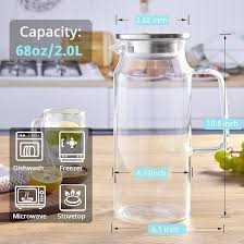 Photo 1 of 2 PACK 2 LITER GLASS PITCHER 