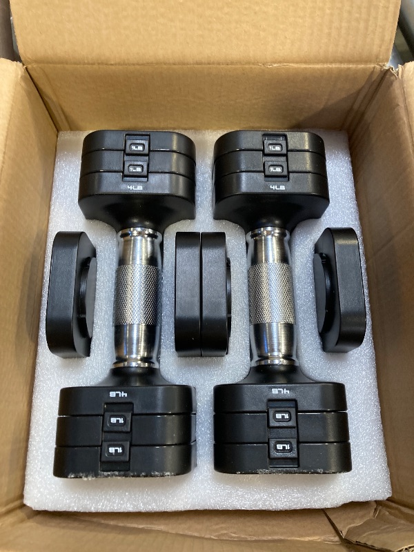 Photo 1 of Black 10lb Fast Adjustable Dumbbell Set of 2