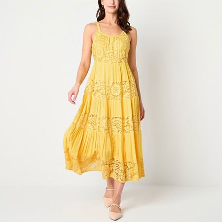 Photo 1 of Isabel & Nina Womens Sleeveless Maxi Dress, Large, Yellow