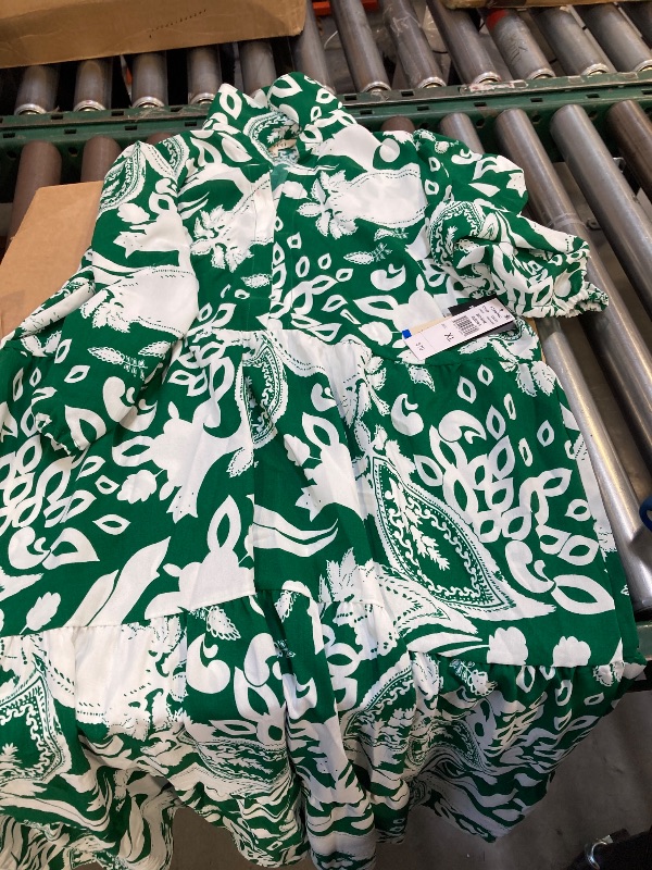 Photo 1 of 52seven Womens 3/4 Sleeve Scroll Midi Fit + Flare Dress size xl 