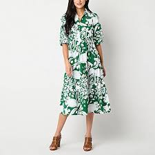 Photo 1 of 52seven Womens 3/4 Sleeve Scroll Midi Fit + Flare Dress size xl 