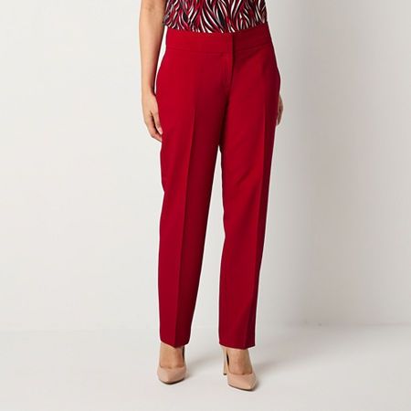 Photo 1 of Black Label by Evan-Picone Womens Straight Fit Straight Suit Pant, 8, Red