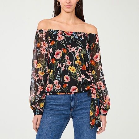Photo 1 of Sam and Jess Womens Long Sleeve Blouse, Large, Black