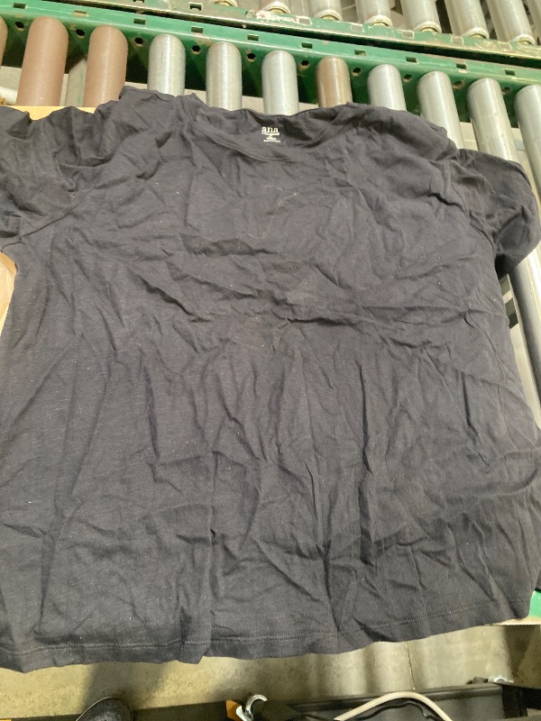 Photo 1 of  size 2xl Ana Womens Basic Tees Shirt Solid Plain Top Short Sleeve Roundneck