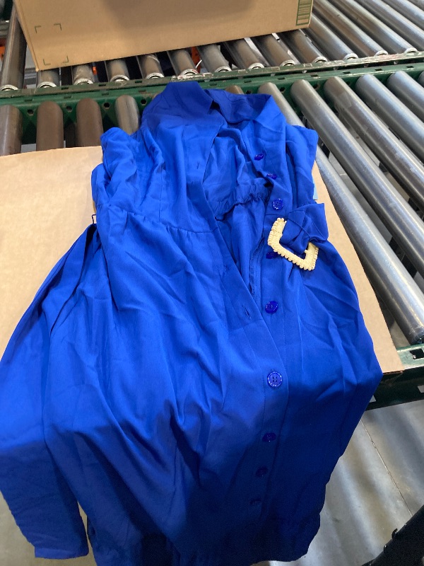 Photo 1 of 
London Times Womens Sleeveless Maxi Dress, Large, Blue