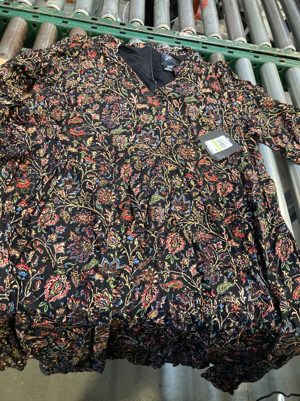 Photo 1 of Jessica Howard Womens Long Sleeve Floral Midi Fit + Flare Dress Plus size 18W