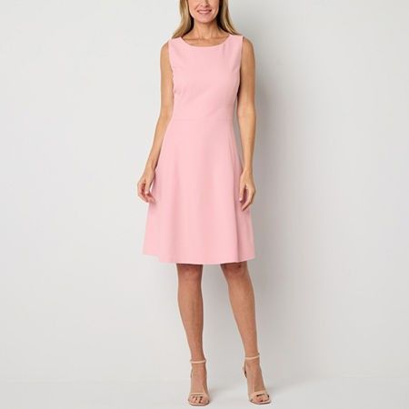 Photo 1 of Black Label by Evan-Picone Womens Sleeveless Fit + Flare Dress, 12, Pink