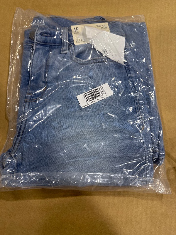 Photo 1 of A.n.a Womens High Rise Flare Leg Jean, 4 Petite, Blue
