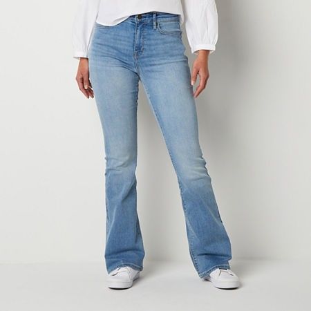 Photo 1 of A.n.a Womens High Rise Flare Leg Jean, 4 Petite, Blue
