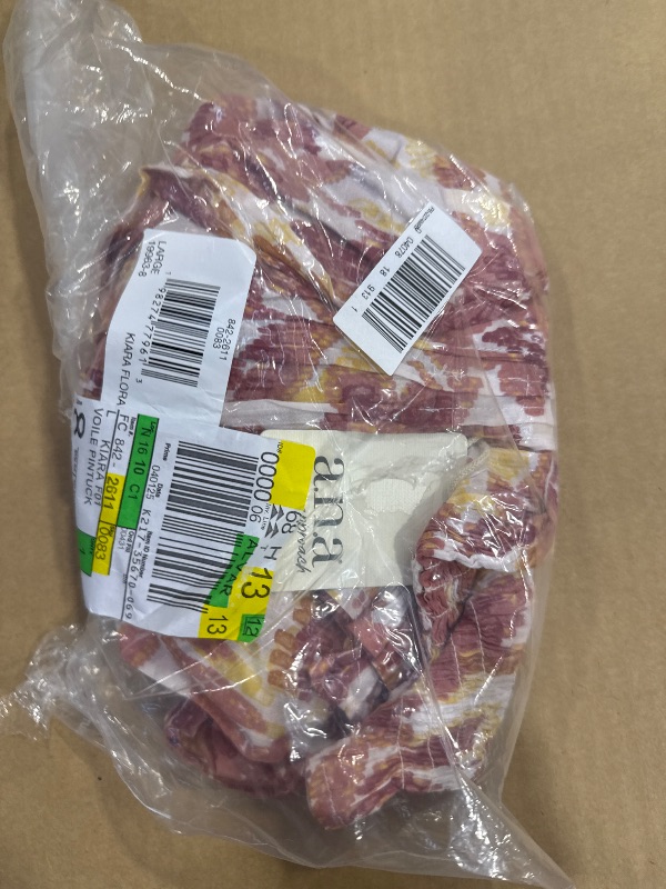 Photo 1 of A.n.a Womens V Neck Short Sleeve Embroidered Blouse, Large, Pink
