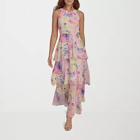 Photo 1 of Marc New York Womens Sleeveless Floral Maxi Dress, 10, Pink
