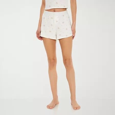 Photo 1 of Forever 21 Womens Juniors Pajama Shorts, Large, White

