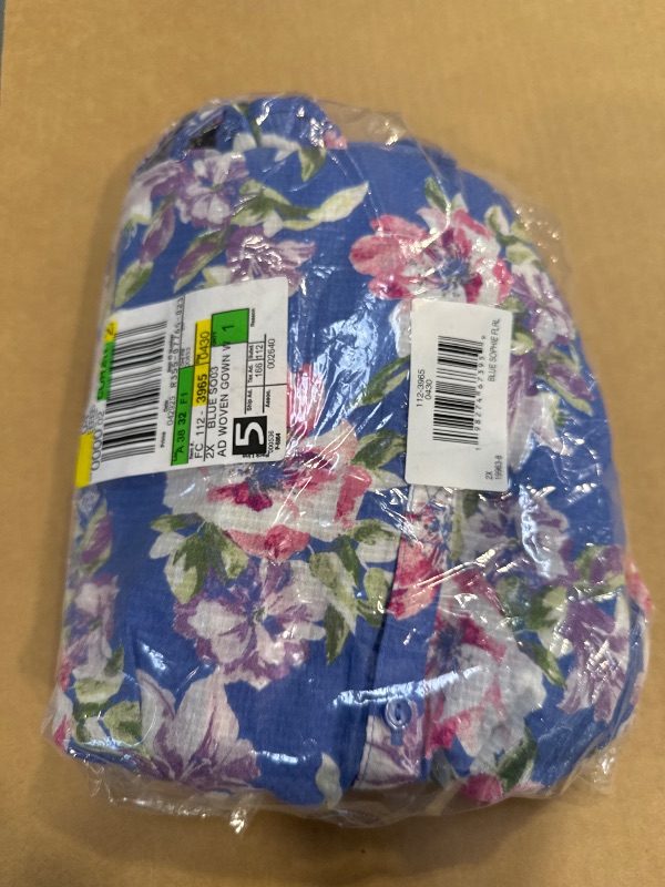 Photo 1 of Adonna Womens Scoop Neck Sleeveless Plus Nightgown, 2x, Blue
